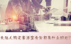 大陸人購買香港空殼公司有什么好處？